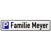 Aluminium Schild Parkplatz f&uuml;r Angeh&ouml;rige einer Familie 