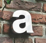 3D Kleinbuchstabe a aus Edelstahl - H&ouml;he 16cm und Tiefe 3cm 