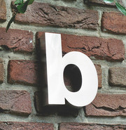 3D Kleinbuchstabe b aus Edelstahl - H&ouml;he 16cm und Tiefe 3cm 