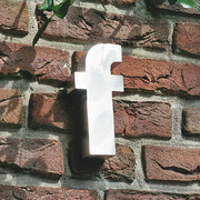 3D Kleinbuchstabe f aus Edelstahl - H&ouml;he 16cm und Tiefe 3cm 