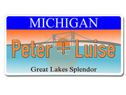 Michigan USA Deko Autoschild mit individuellem Wunschtext 