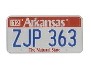 USA - Nummernschild Arkansas 