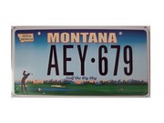 Original US-Grafiknummernschild Montana - Golf the Big Sky 
