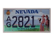 Original US-Grafiknummernschild Nevada - Agriculture 