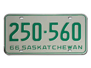 Kanadisches PKW- Schild Saskatchewan 