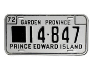 Kanadisches Autokennzeichen Prince Edward Island 