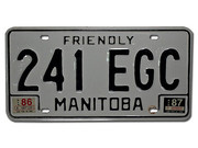 Kanadisches PKW- Schild - Manitoba 