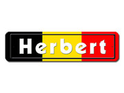 Namensschild mit belgischer Flagge und Ihrem Wunschtext 