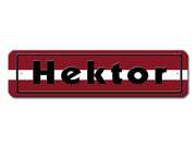 Namensschild mit Lettland - Flagge und Ihrem Wunschtext 