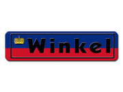 Namensschild mit Lichtenstein - Flagge und Ihrem Wunschtext 