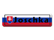 Namensschild mit slowakischer Flagge und Ihrem Wunschtext 