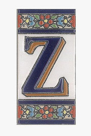 Spanische Buchstaben aus Keramik-Fliesen - Buchstabe Z