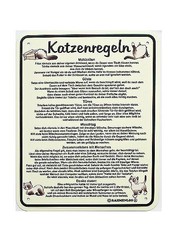 Funschild Katzenregeln