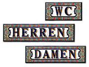 spanisches Fliesen-Set Damen, Herren und WC