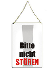 Bitte nicht stören - Schild für die Türklinke inklusive Kette