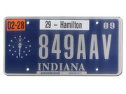 Originales Autokennzeichen Indiana