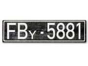 Nummernschild FBy Französische Zone Lindau am Bodensee 1948 - 56