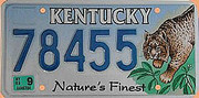 US - Grafiknummernschild Kentucky 