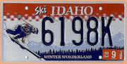 US - Grafiknummernschild Idaho SKI 