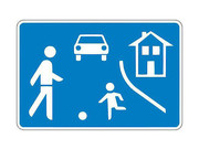 Verkehrszeichen StVO - Beginn einer verkehrsberuhigten Zone 