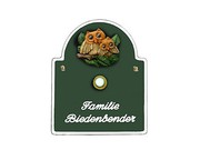Artelith - Klingelschild - Kleiner Bogen - landhausedelgr&uuml;n - Gr&ouml;&szlig;e 15x18 cm 