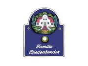 Artelith - Klingelschild - Kleiner Bogen - majest&auml;tischblau - Gr&ouml;&szlig;e: 15x18 cm 