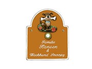 Artelith Klingelschild - Kleiner Bogen - toscanaocker - Gr&ouml;&szlig;e: 15x18 cm 