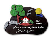 Keramik - T&uuml;rschild Grafic Design in Naturfarben 