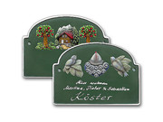 T&uuml;rschild Artelith Gro&szlig;er Bogen landhausedelgr&uuml;n 25x18 cm 