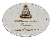 T&uuml;rschild aus Geonith in Marmor Optik 
