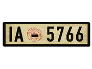 Nachbildung eines historischen, berliner Nummernschilds aus dem Deutschen Reich mit Berliner Stempel aus der Zeit der ...... Historisches Nummernschild Deutsches Reich aus Berlin Replik