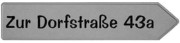 Metall Richtungspfeil - wei� mit individueller Beschriftung