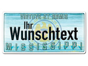 Mississippi USA Deko PKW-Kennzeichen mit individuellem Wunschtext 
