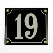 Emaille Schild Hausnummer mit 2 Zeichen 