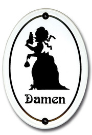 Emaille-WC-Schild Damen  