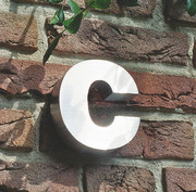 3D Kleinbuchstabe c aus Edelstahl - H&ouml;he 16cm und Tiefe 3cm 
