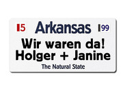 Arkansas USA Deko Autoschild mit individuellem Wunschtext 