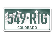 Colorado Autokennzeichen USA mit individuellem Wunschtext 