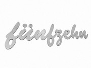 Edelstahl-Hausnummer als Zahlwort bis max. 10 Buchstaben - H&ouml;he: 100 mm 