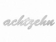 Edelstahl-Hausnummer als Zahlwort bis max. 10 Buchstaben - H&ouml;he: 150 mm 
