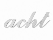 Edelstahl-Hausnummer als Zahlwort bis max. 5 Buchstaben - H&ouml;he: 100 mm 