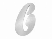 Edelstahl Hausnummer Buchstabe b in Forte Schrift  