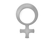 Edelstahl-WC-Schild Damen - H&ouml;he: 18 cm 