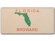 Florida-Boosterplate -Broward- mit individuellem Wunschtext 