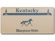 Kentucky-Boosterplate -Bluegrass State- mit individuellem Wunschtext 