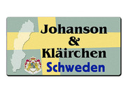 L&auml;nder - Nummernschild im Format 30x15 cm - Schweden 
