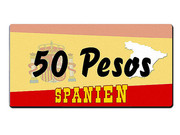 L&auml;nder - Nummernschild im Format 30x15 cm - Spanien 