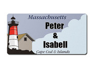 Massachusetts USA Deko Kfz-Kennzeichen mit individuellem Wunschtext 