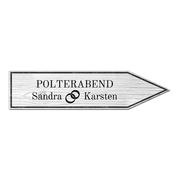 Metall Richtungspfeil zum Polterabend 