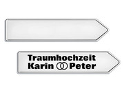 Metall Richtungspfeil zur Hochzeit  